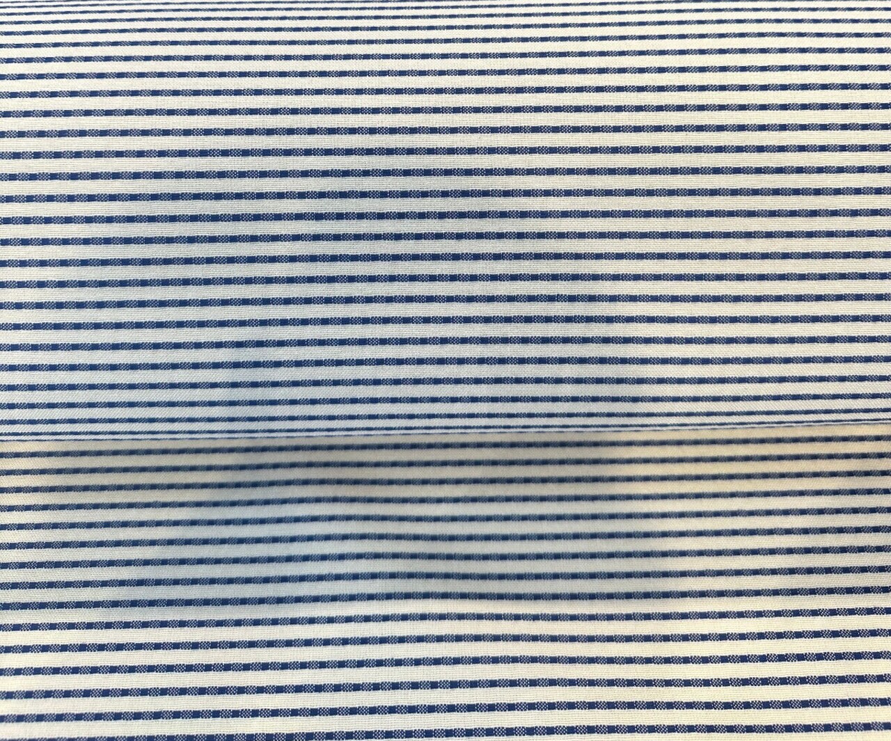 1 Yard Stitch Royalty Ticking Blue Outdoor Upholstery Fabric High UV 54 Inches Wide
